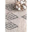 Tapis ivoire / gris en coton tissé à la main Corwin Southwestern-1902687084