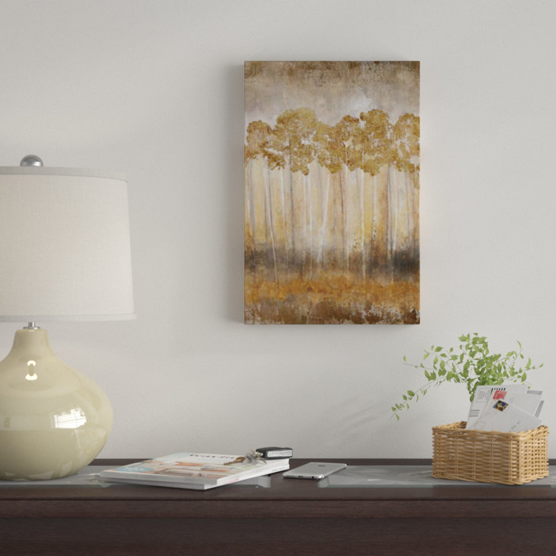 «Golden Horizon», impression sur toile, H 26 po x l 18 po x P 1,5 po, Toile tendue, Pas de tapis