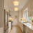 Deontee 13"W 3-Light Fabric Semi Flush Mount Ceiling Light