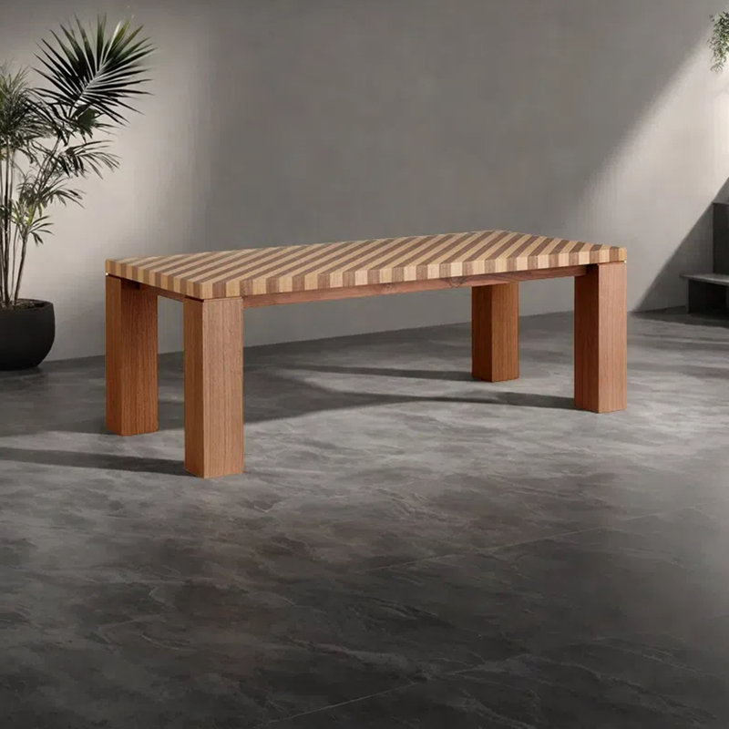 Table de salle à manger rectangulaire de style rétro, H 29,92 po x L 78,74 po x l 35,43 po