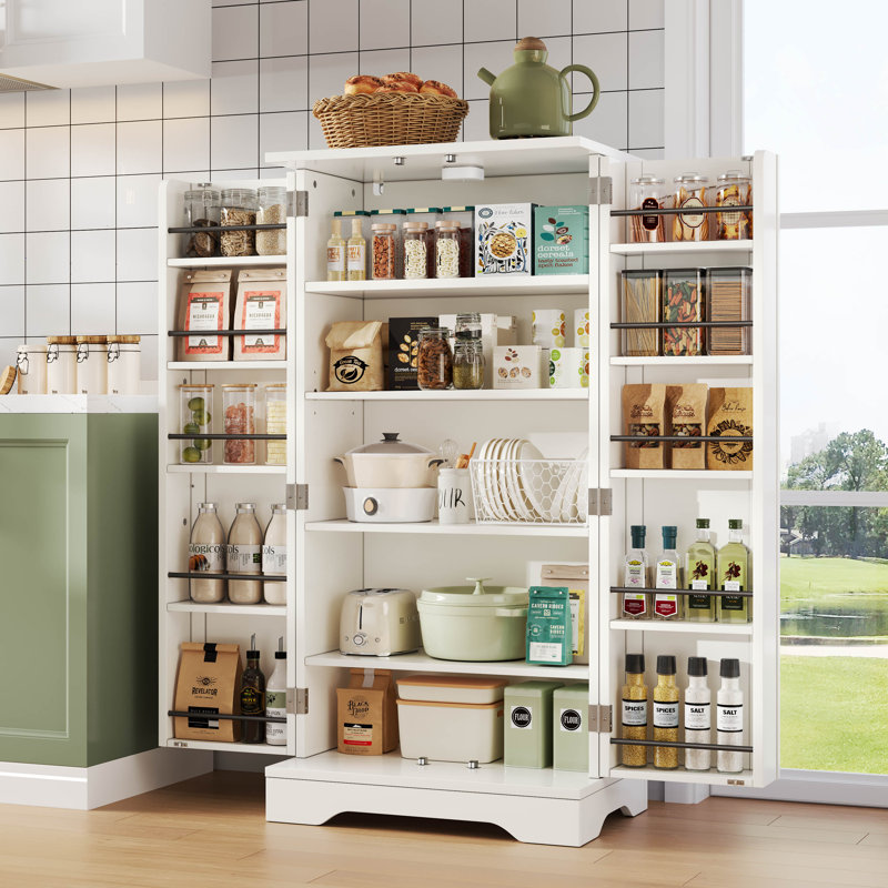 120cm Kitchen Pantry, White
