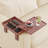 Rose Brown Sofa Armrest Tray With Storage Box, Bamboo Couch Arm Table With 360° Rotating Tabletop And Phone Stand, Adjustable Sofa Arm Clip Table