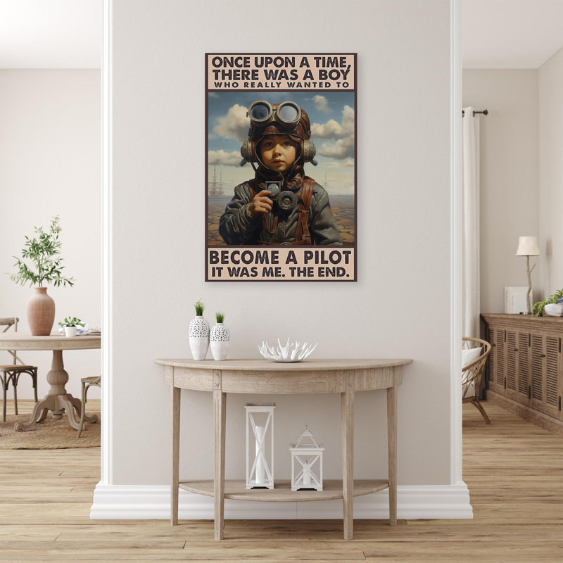 «Who Really Wanted To Being A Pilot On», impression sur toile, H 36 po x l 24 po x P 1,25 po