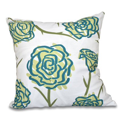 Botanical Blooms Spring Floral Print Pillow