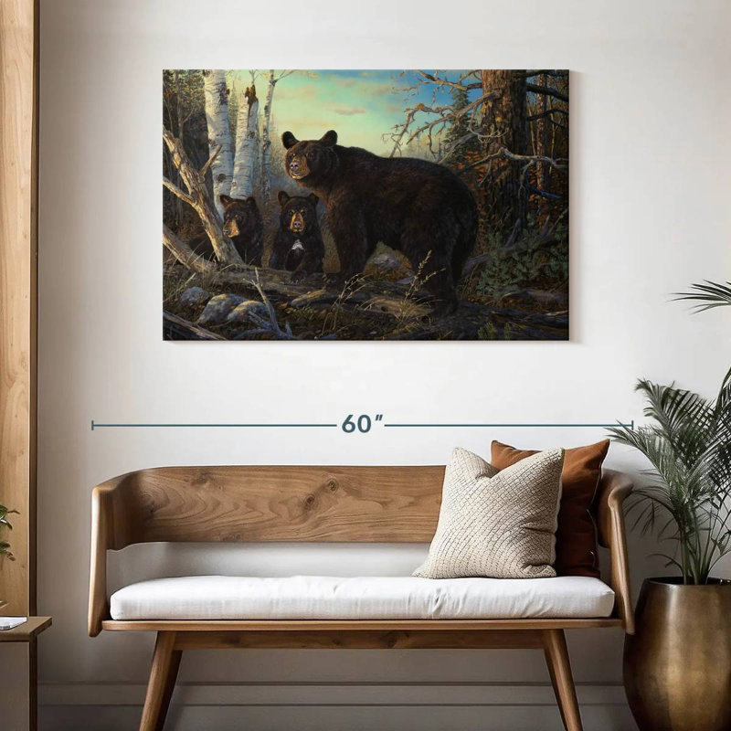 Brampt Absolutely Wild - Black Bear, 30" H x 45" W