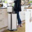 Poubelle de salle de bain 8 gallons, poubelle à pédale carrée 30 litres en acier inoxydable avec couvercle à fermeture douce pour la cuisine, avec seau intérieur amovible-116429785