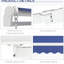Auvent de balcon 13 'x 8' - Bleu foncé. Et eau. Manivelle manuelle. Cadre en aluminium. Terrasse, utilisation dans la cour. Ajustement multi-surfaces. Protection solaire réglable. Réduit la chaleur. Choix d'installation polyvalents.