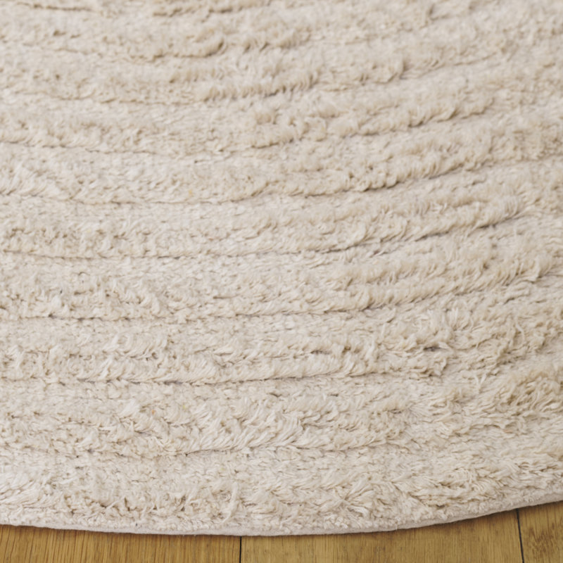 Tapis d'intérieur en coton recyclé touffeté à la main lavable à la machine Easy Care 228, Rond 5 pi