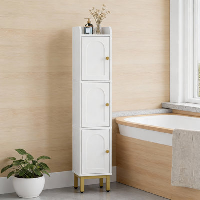 Armoire mince avec 3 portes et pieds réglables Callen
