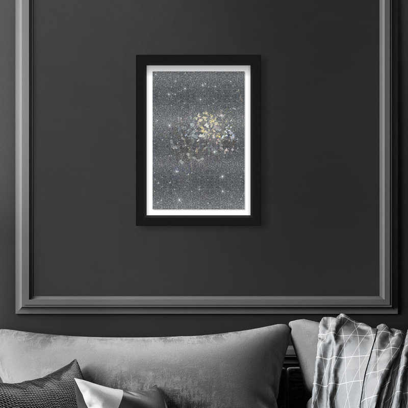 Midnight Flowers Print by Oliver Gal, 11.5"H x 16.5"W, Black Shadowbox