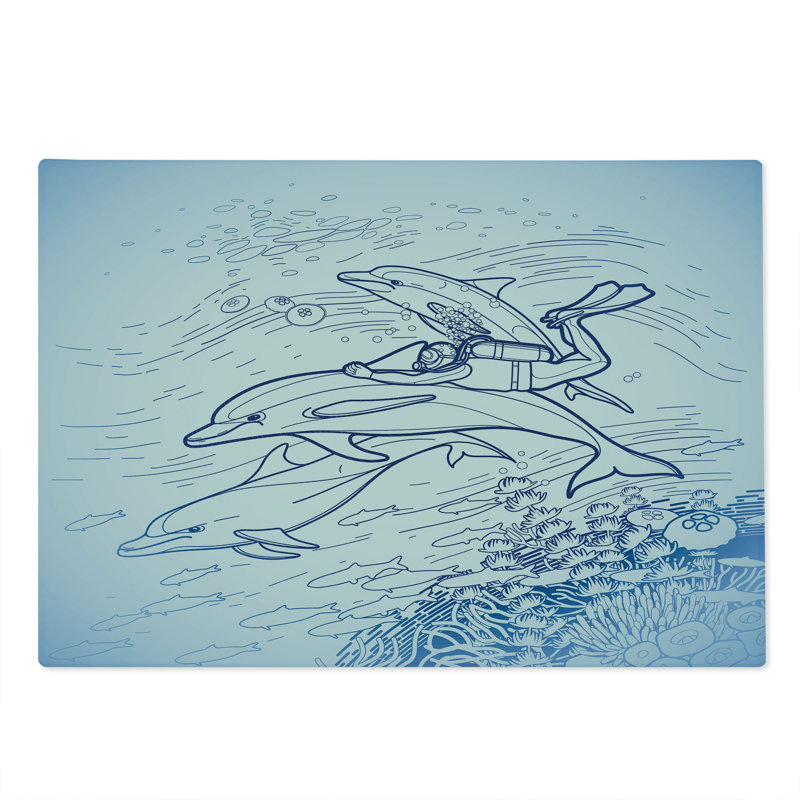 Multicolore planche à découper Ambesonne Ocean Life