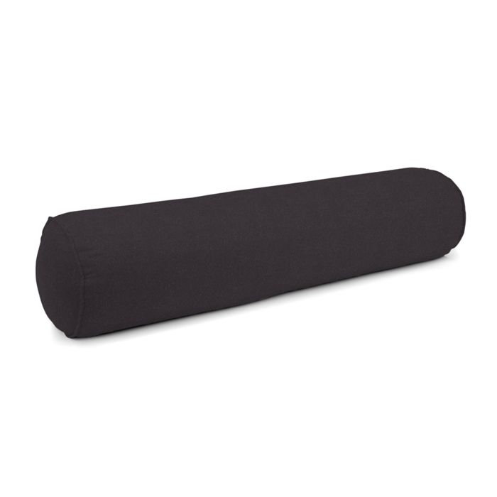 Velvet Bolster Pillow Cover & Insert, Charcoal, 9" x 48"