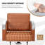 Chaise de salon styliste hydraulique à assise large robuste brun
