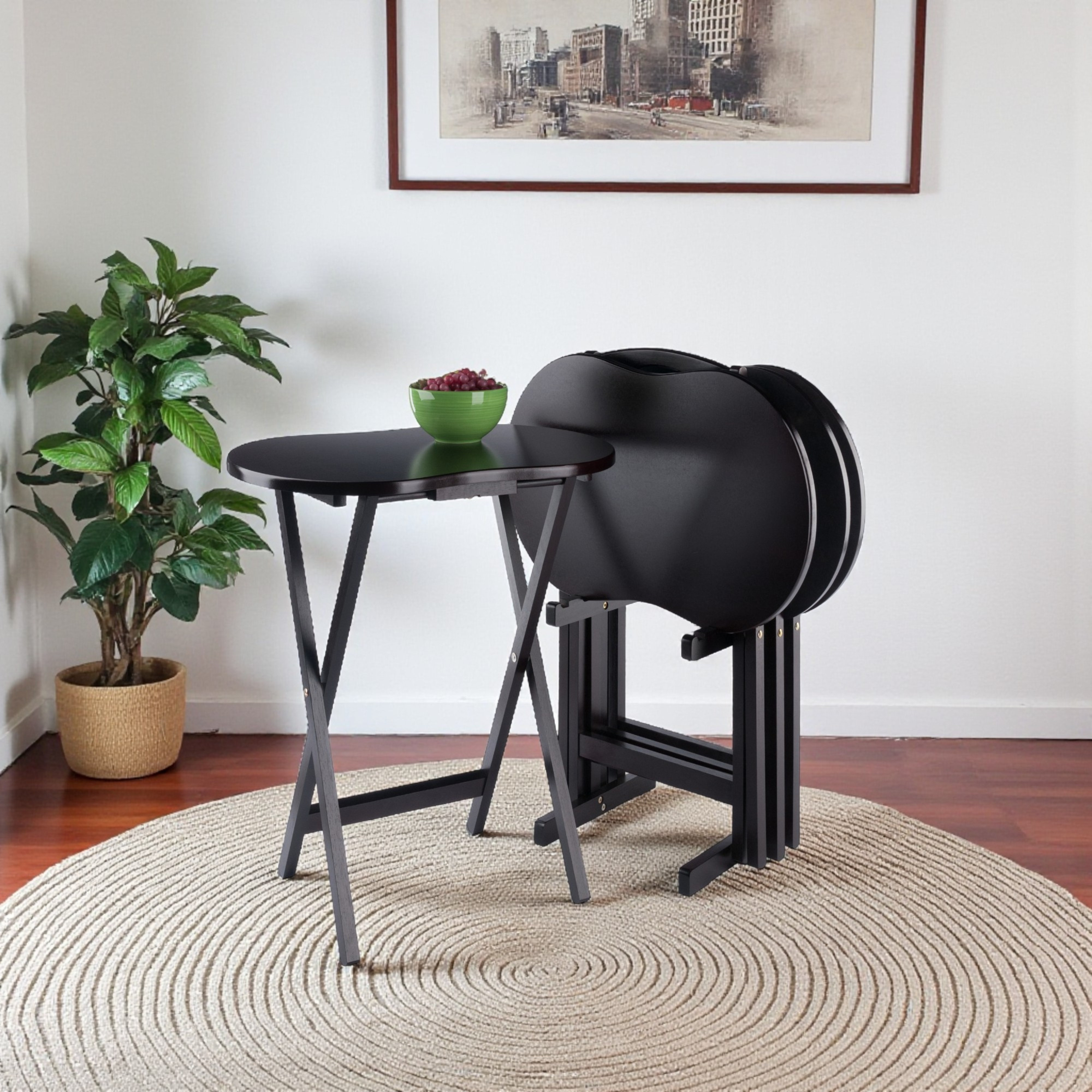 Red Barrel Studio® Snack 5 Piece Tray Table Set & Reviews | Wayfair