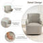 Petit fauteuil pivotant, fauteuil demi-tonneau en tissu Boucle-1697690496