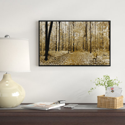 Vue panoramique de la forêt boisée - reproduction de photo sur toile