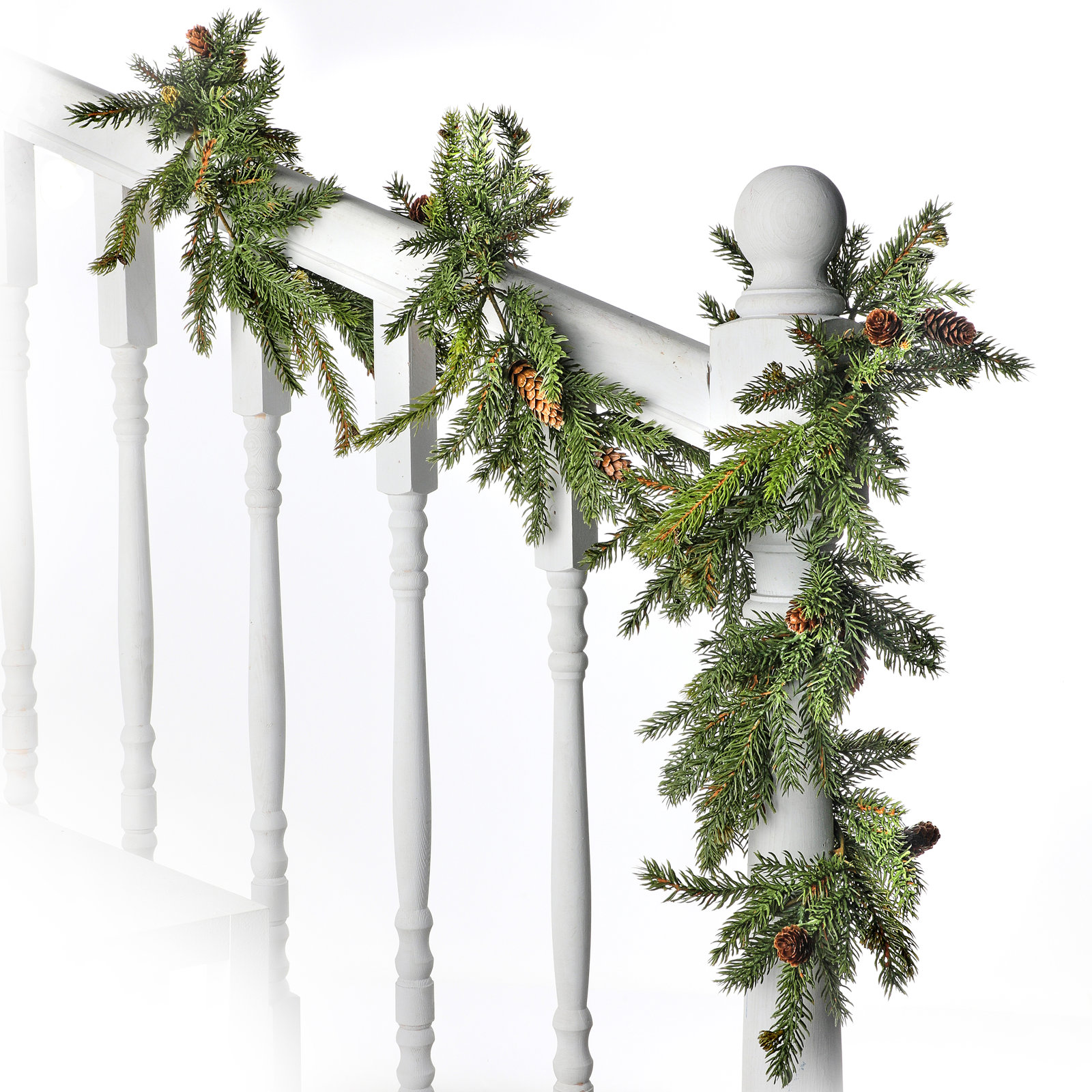 72" White Spruce Christmas Garland