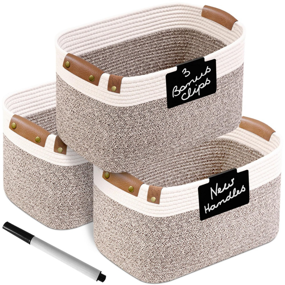 Panier à linge en corde de coton, panier de rangement pour enfants Panier à linge en corde de coton, panier de rangement pour enfants
