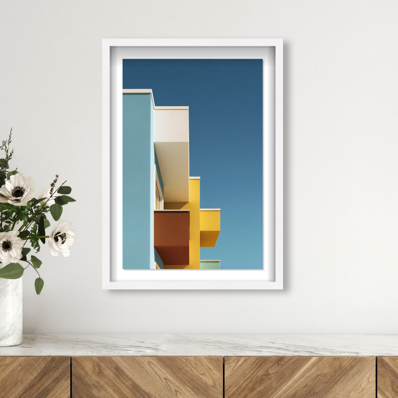 Orthogonal Sky View Print by Oliver Gal, 17.5"H x 25.5"W, White Shadowbox