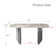 Dashona White Rectangular Sintered Stone Dining Table with Double Pedestals