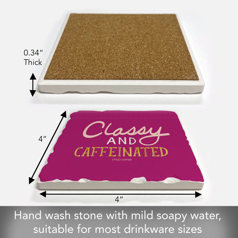 Sous-verre simple à carreaux Classy & Cafféiné Créez votre propre collection