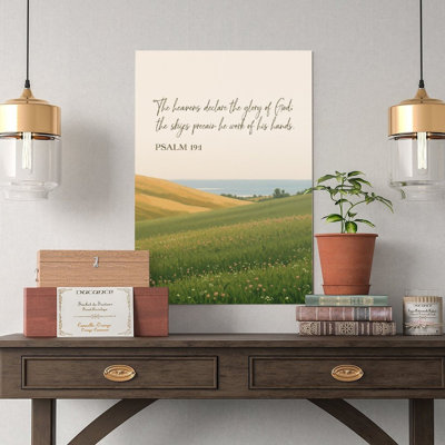 Canvas Wall Art Psalm 191 Bible Verse Farmhouse Landscape Christian Canvas Wall Art Vintage Poster Print Home Decor