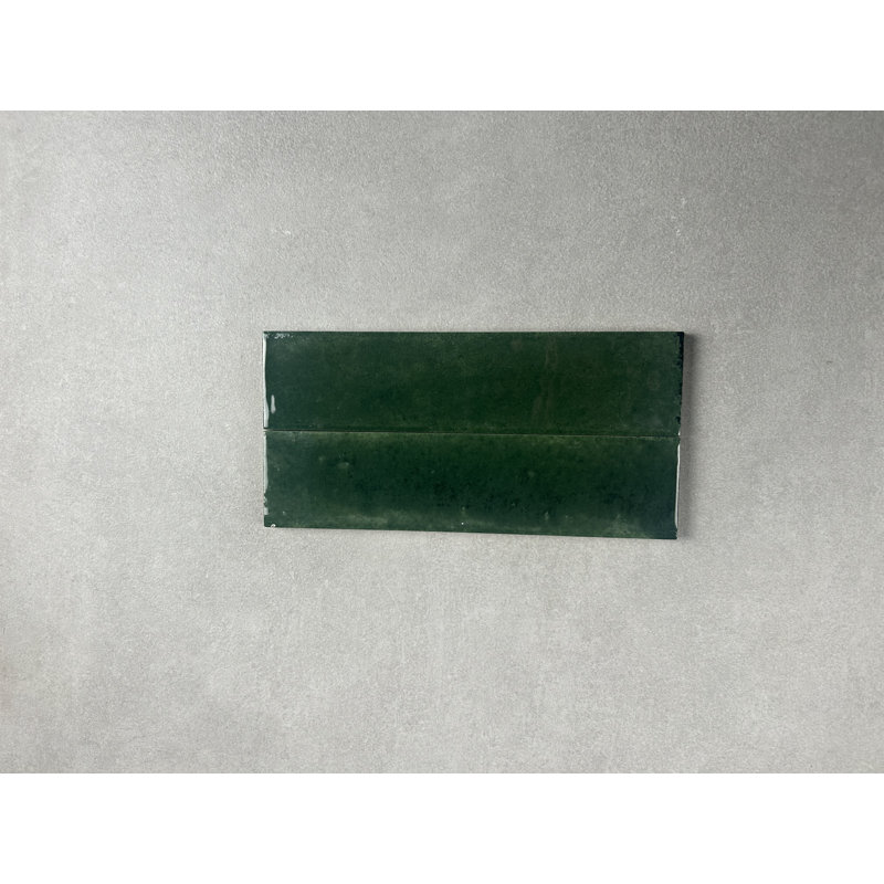 Carrelage vert gazon zellige 2 x 10