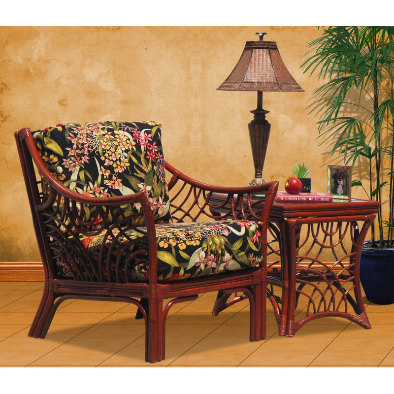 Rainey Upholstered Armchair, Wild Orchid Black