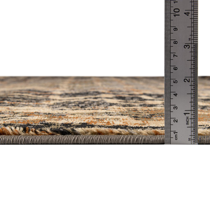 Contemporary Area Rug Blue-Black Color, Round 7'10"