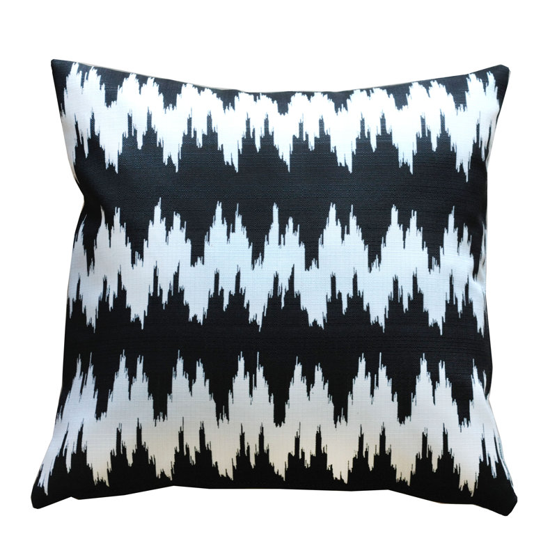 Housse de coussin d’intérieur/d’extérieur ikat Orlando, 17 po x 17 po