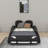Twin Race Car-Shaped Platform Bed With Wheels-1893214983