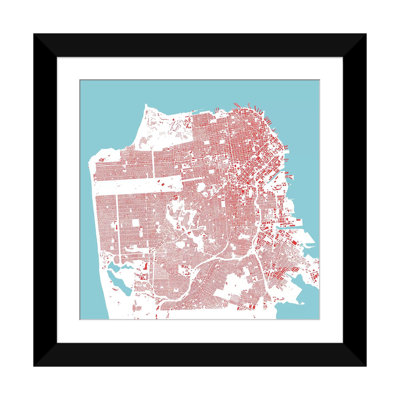 " San Francisco Urban Map (Red) " by Urbanmap