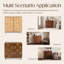 Meuble d'appoint géométrique à 2 portes en bois d'acacia de style Mid-Century avec étagères réglables-1927312520