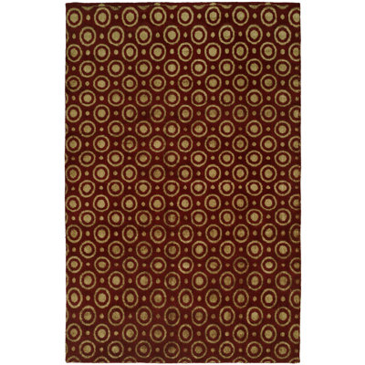 Dumraon Geometric Area Rug in Red