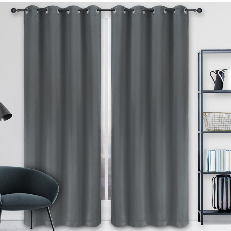 Blackout Curtain Pair, Gray