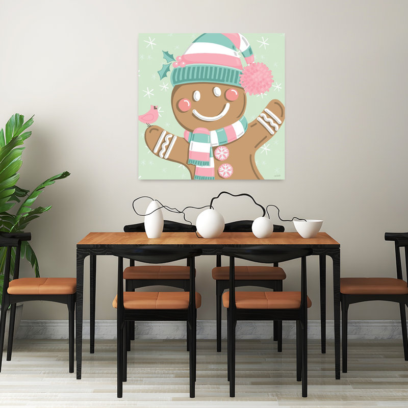 Festive Christmas, art abstrait hivernal contemporain pastel, H 32 po x l 32 po