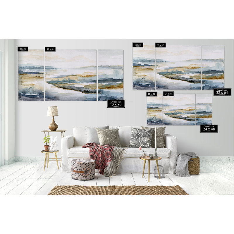 " Estuary I ", 40" H x 80" W x 1.5" D