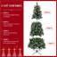 Warm LED Lighted Artificial Fir Christmas Tree with Pinecones & Holly Berries-797520999