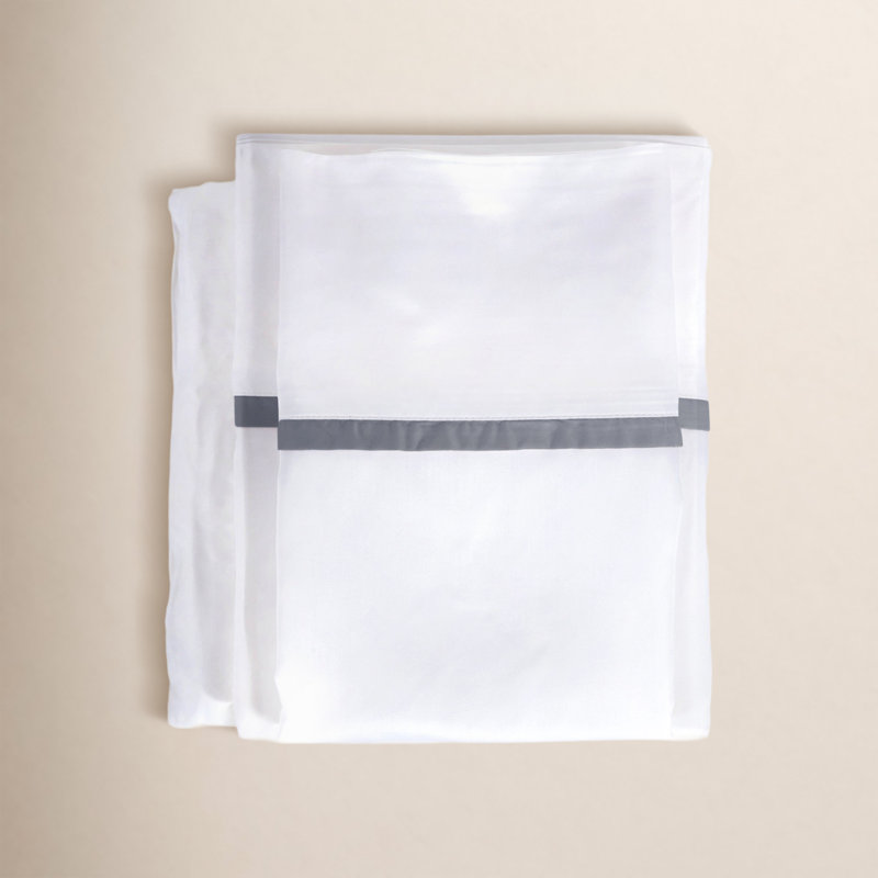 Langston Bamboo Machine Woven Sheet Set, King, White/Ocean