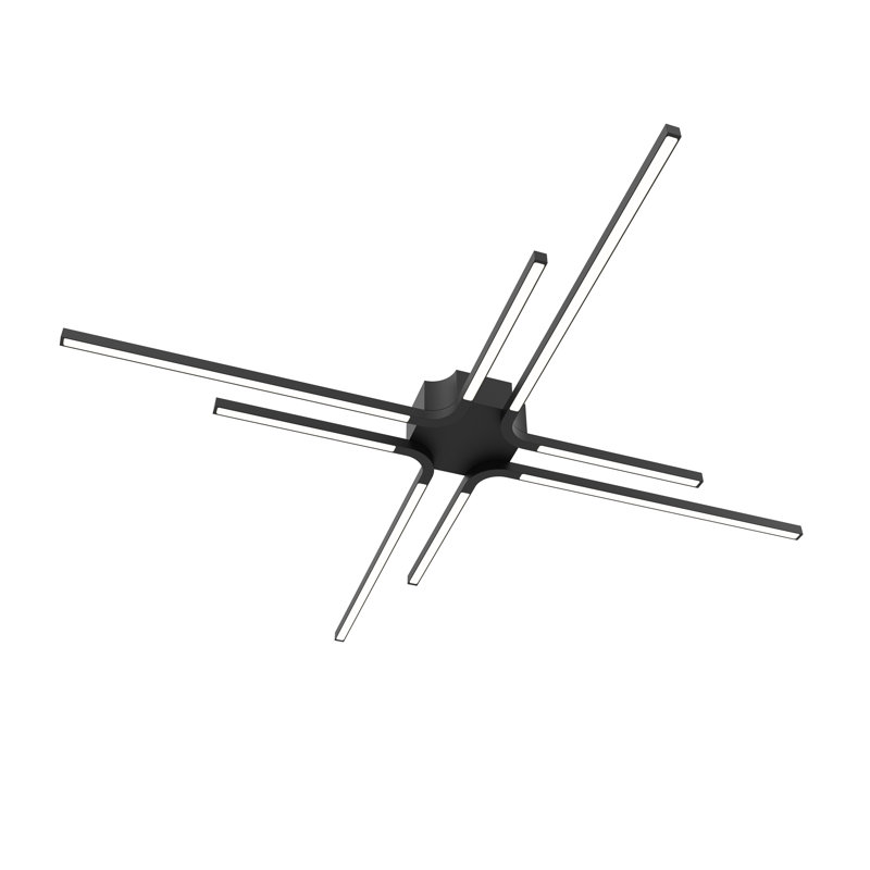 Perryton LED Flush Mount, Black