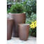 Pot de fleurs rond et fin - (Argile) Grand pot en terre cuite, lot de 3 - Intérieur/Extérieur