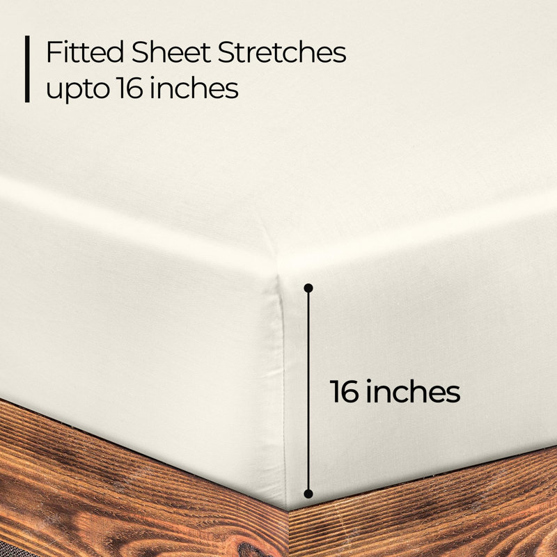 Royale Linens 300 Thread Count 100% Long Staple Combed Cotton Flat Sheet - Super Soft - Top Sheets - Flat Sheet Sold Separately - Breathable, Cool & Crisp Percale Sheets Only 