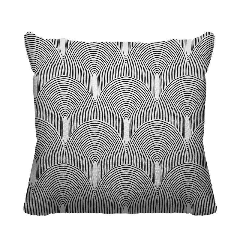 Limpo Starburst Indoor/Outdoor Throw Pillow, Black, 16"H x 16"W, Square