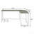 Gray & White L-Shaped Computer Desk