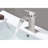 Waterfall Spout Single Handle Bathroom Sink Faucet-117992856