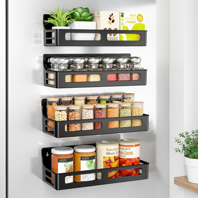 Magnetic Spice Rack Organizer Magnetic Shelf For Fridge
