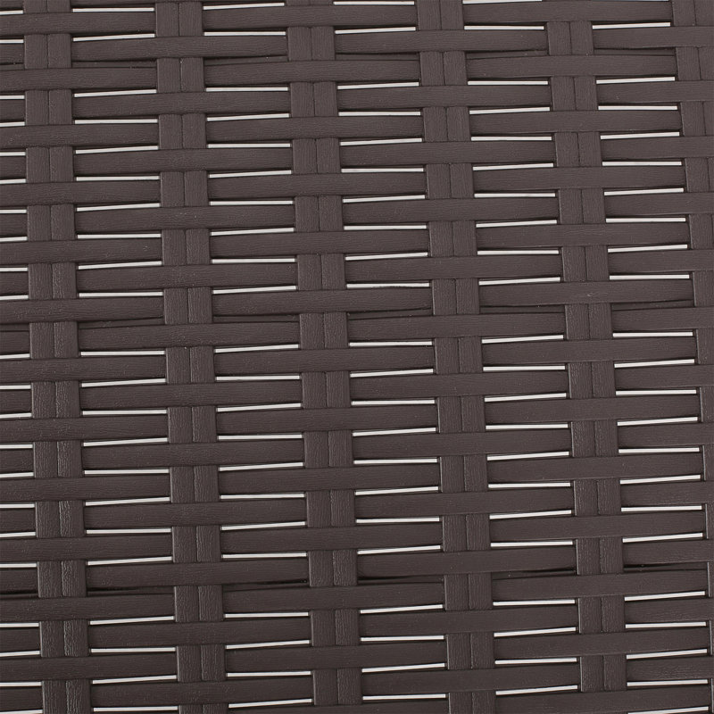 Mikael Dark Brown Faux Wicker Outdoor Chaise Lounge