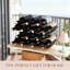 Support à vin en bois à 4 niveaux pour comptoir pouvant contenir 14 bouteilles, organisateur de rangement pour bouteilles de vin autoportant