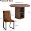 4 chaises de salle à manger avec colonne romaine ronde, noyer, idéales pour les bistro-118928804