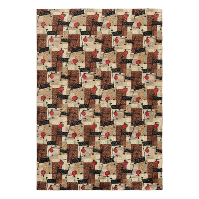 One-of-a-Kind 6’11x9’11” 1960s Wool Area Rug